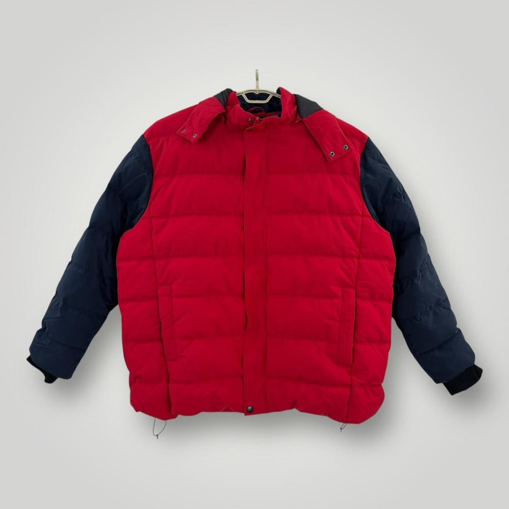 Wantdo‎ Puffer Jacket Mens 4XLT Red Hooded Faux Fur Big & Tall Winter Insulated
